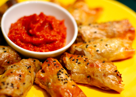 Moroccan-Style Chicken Phyllo Rolls