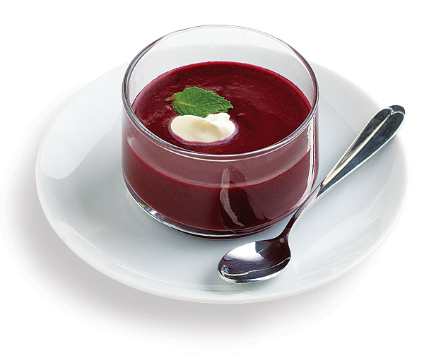 Wild Blueberry Soup with Mint