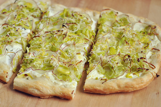 Leek, Ricotta and Lemon Flatbread