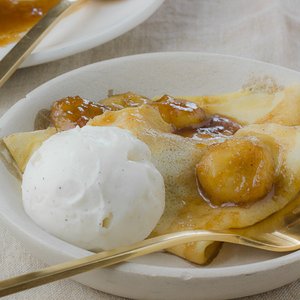 Bananas Foster Crepes