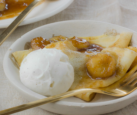 Bananas Foster Crepes