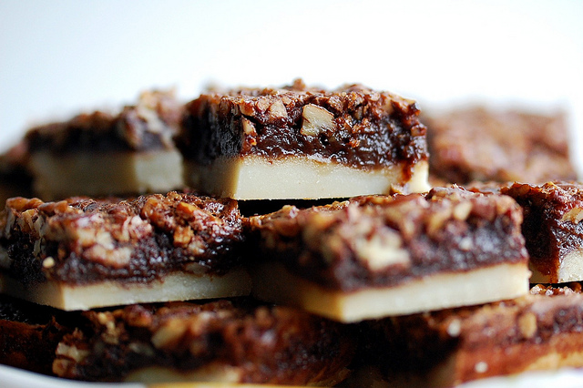 Bourbon Chocolate Pecan Pie Bars