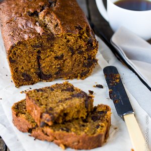 Dark Chocolate-Espresso Pumpkin Bread