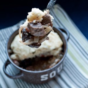 Slow Cooker Beef Burgundy Stew with Herb Dumplings