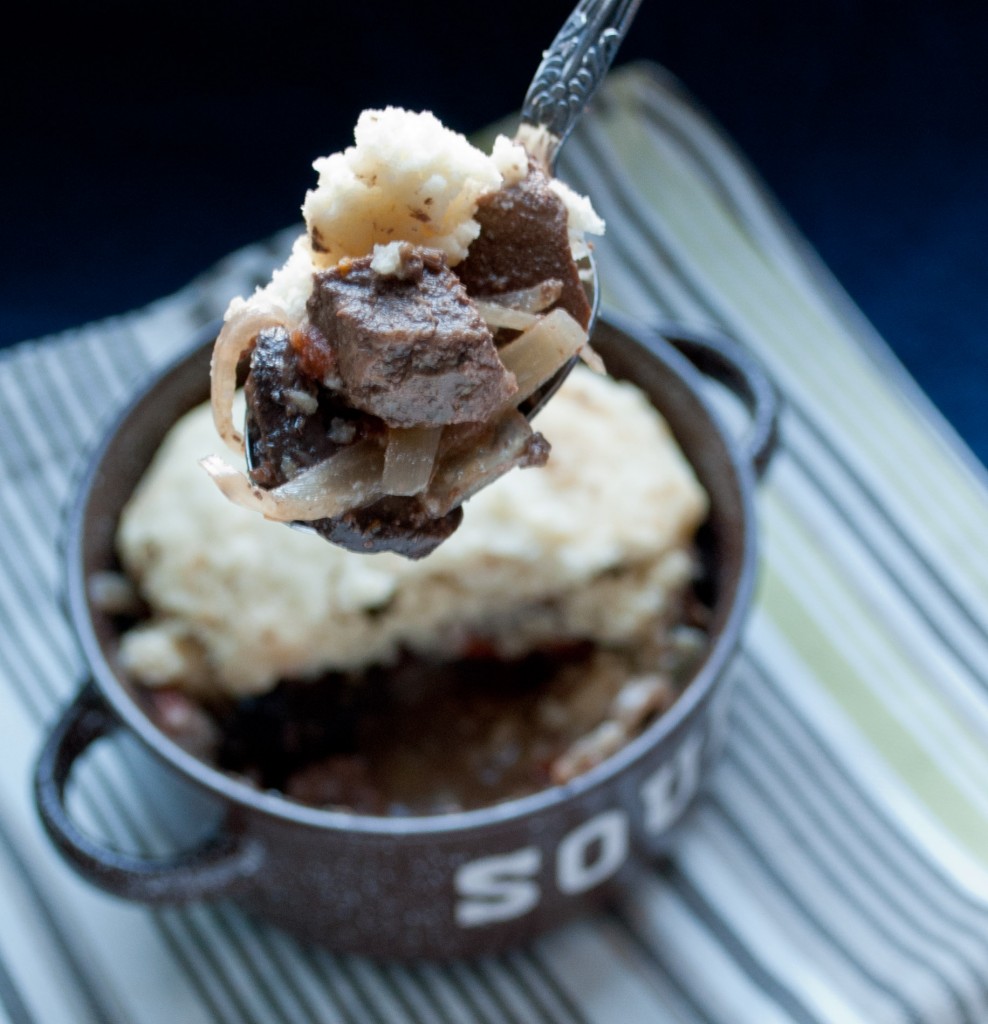 Slow Cooker Beef Burgundy Stew with Herb Dumplings