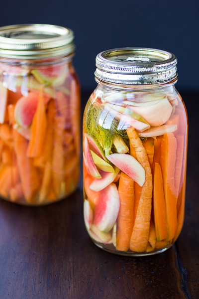 Carrot and Watermelon Radish Pickle