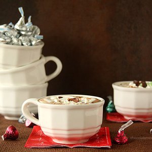 Cherry Cordial and Mint Truffle Kiss Hot Chocolate w/ Marshmallow Whipped Cream