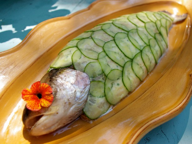 Whole Poached Trout
