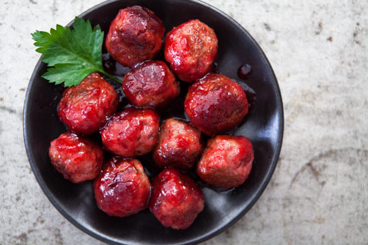 Cranberry Glazed Turkey Meatballs