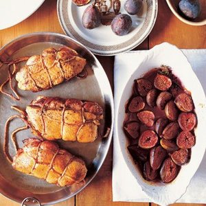 Double Duck Breasts with Baked Figs