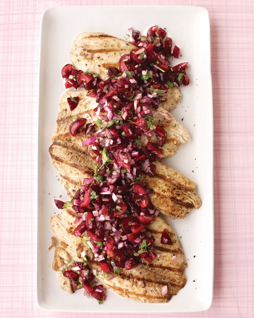 Grilled Tilapia with Cherry Salsa