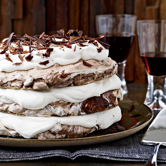 Hazelnut and Chocolate Meringue Cake
