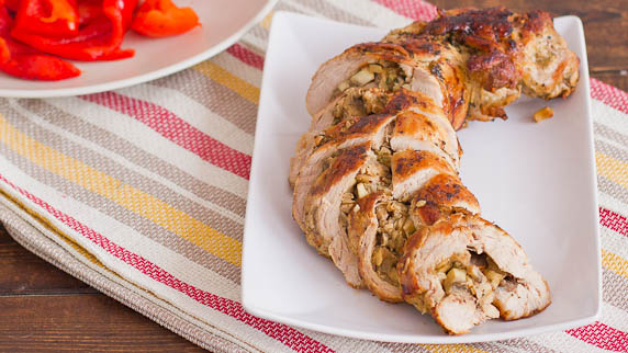 Mushroom Filled Pork Tenderloin