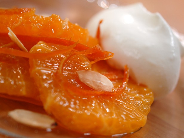 Oranges with Amber Caramel and Candied Zest