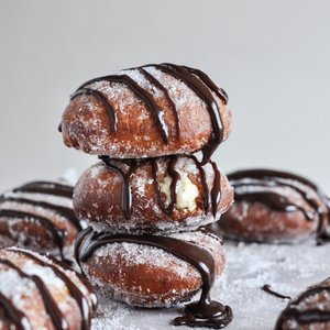 Peanut Butter Cream Filled Donuts