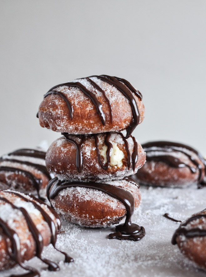 Peanut Butter Cream Filled Donuts