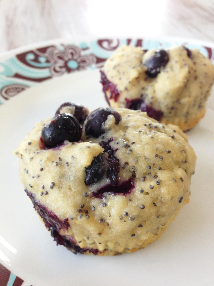 Healthified Lemon Blueberry Poppy Seed Muffins
