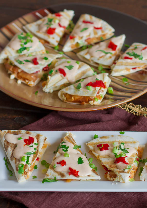 Smoked Salmon Quesadillas with Creamy Chipotle Sauce