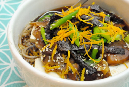 Soba Noodle Soup with Shitakes and Tofu