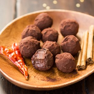 Chocolate Chile Coconut Milk Truffles
