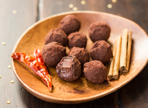 Chocolate Chile Coconut Milk Truffles