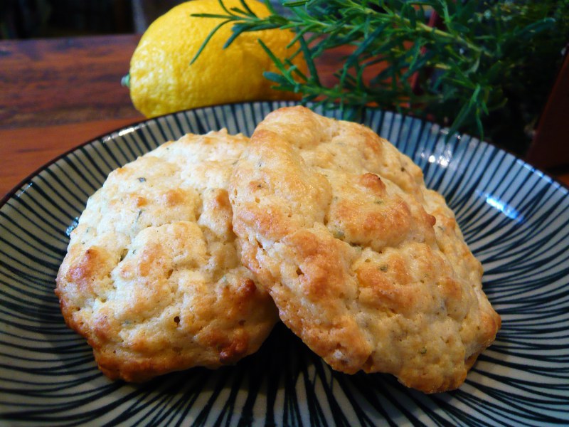 Rosemary Lemon Drop Biscuits
