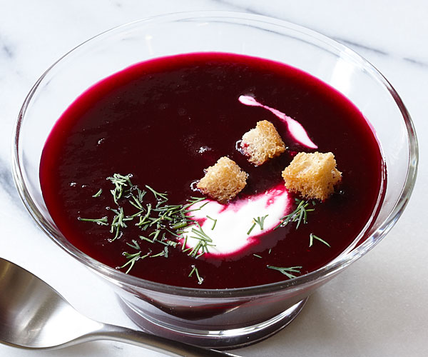 Chilled Beet and Beet Green Soup