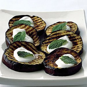 Grilled Eggplant with Lebneh