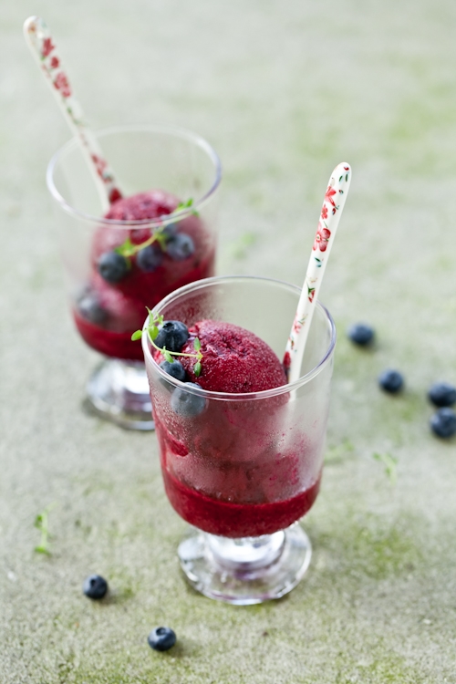 Blueberry Sorbet Macarons