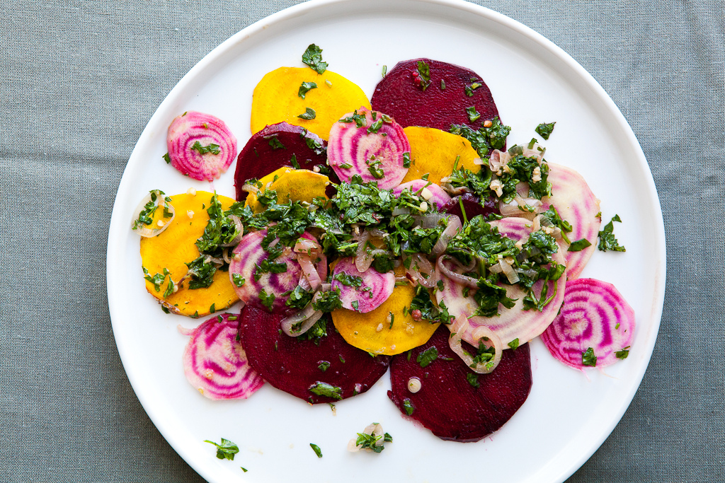 Beet Crudo with Chimichurri