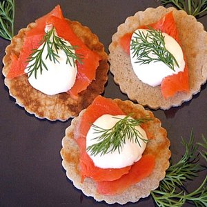 Buckwheat Blinis with Smoked Salmon