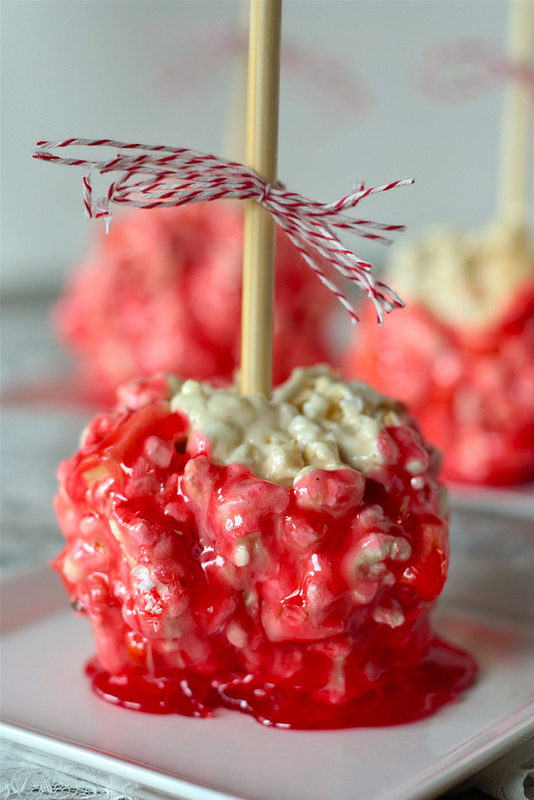 Candy Apple Popcorn Balls