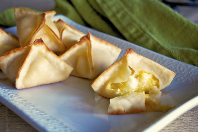 Acorn Squash and Feta Wontons