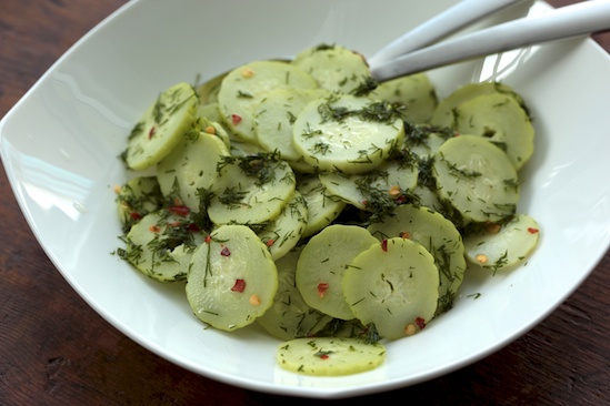 Sweet and Spicy Cucumber Salad with Fresh Dill