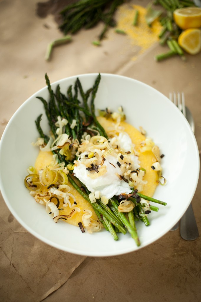 Broiled Asparagus with Poached Egg