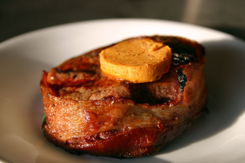 Bacon-Wrapped Beef Medallions with Smoked Paprika Butter