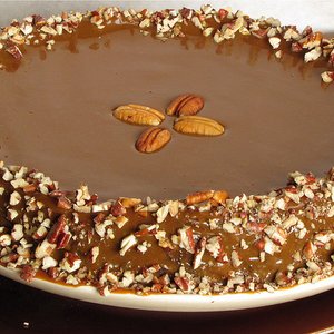 Chocolate Cheesecake with Caramel Ganache