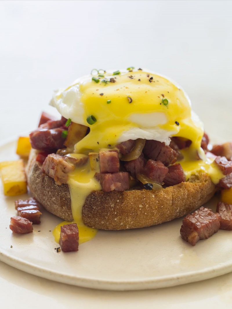 Corned Beef Hash Eggs Benedict