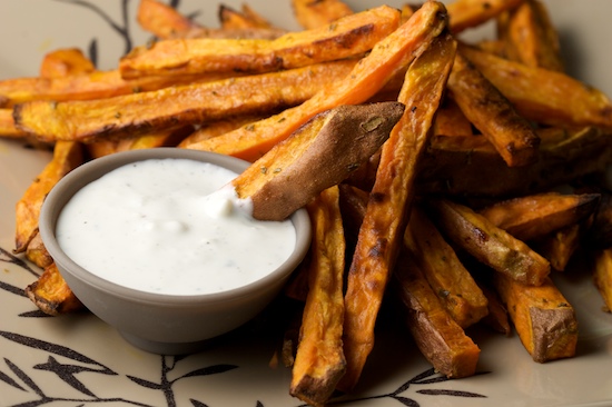 Oven Baked Sweet Potato Fries with Rosemary and Garlic
