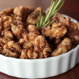 Maple-Rosemary Glazed Walnuts