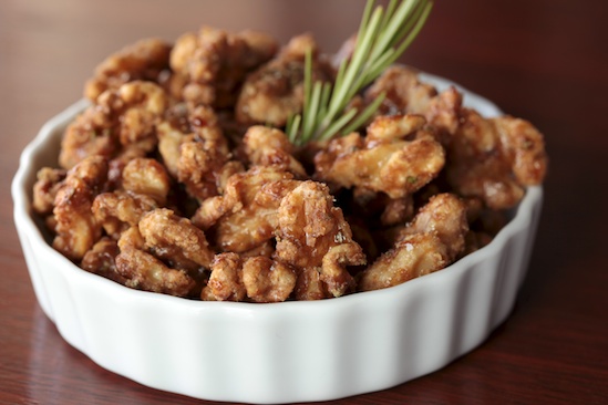 Maple-Rosemary Glazed Walnuts