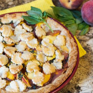 Peach Basil Pie