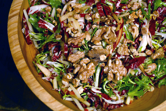 Radicchio Salad with Frisee and Apples