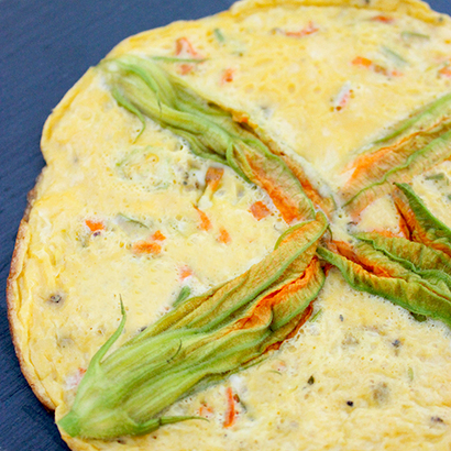 Zucchini Flowers Frittata