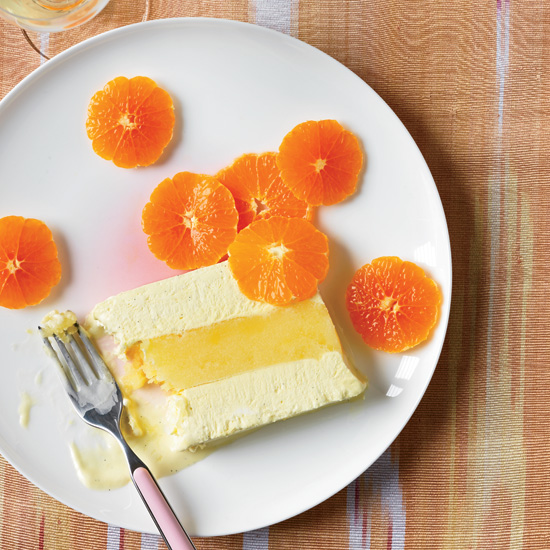 Vanilla Semifreddo and Orange Sorbet Terrine