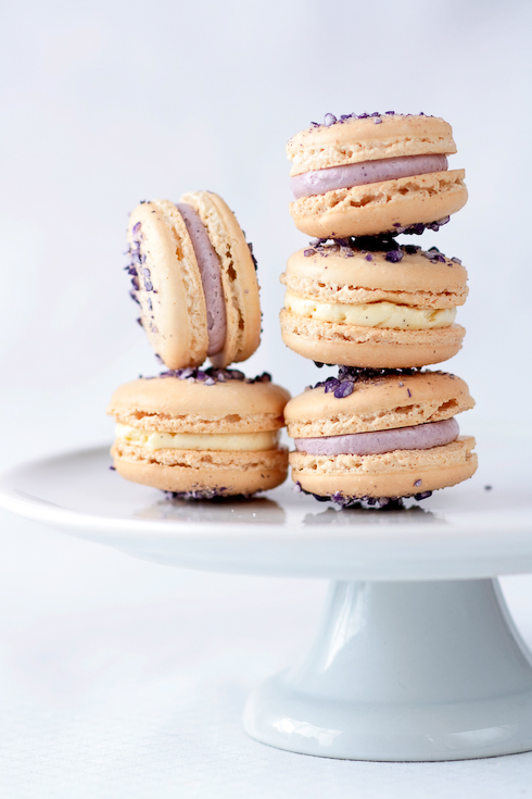 Violet Macarons with Violet and Vanilla Bean Buttercream