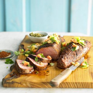 Grilled Pork Tenderloin with Pineapple and Papaya Salsa