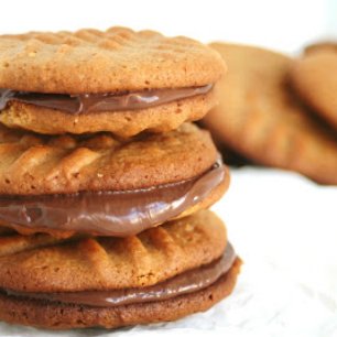 Peanut Butter Nutella Sandwich Cookies