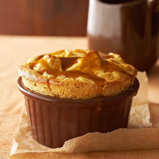 Pumpkin Bread Pudding Souffle
