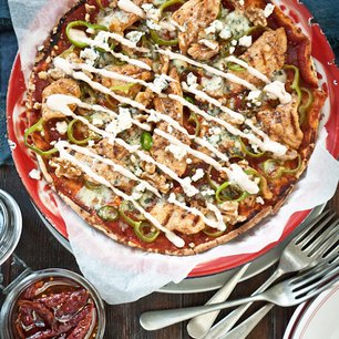 Chipotle Chicken with Green Capsicum, Walnuts and Blue Cheese